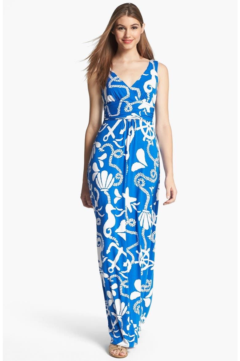 'Sloane' Maxi Dress, Main, color, SCHOONER BLUE