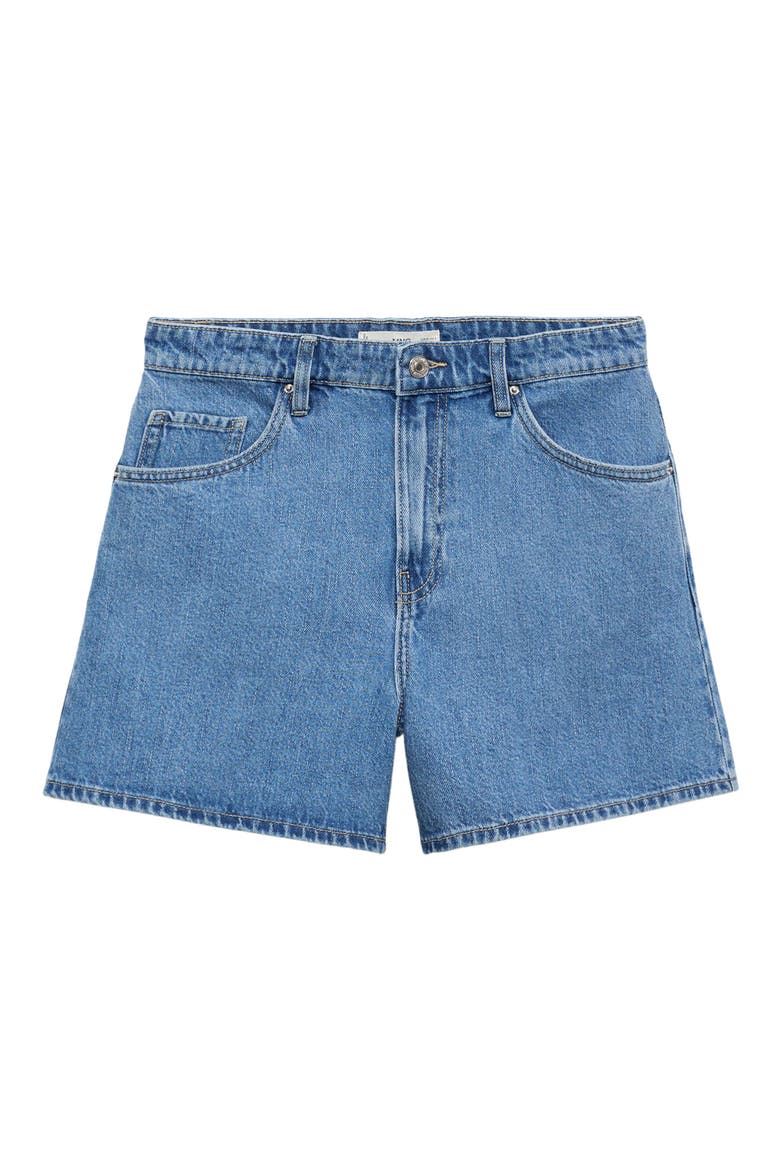 Zoey High Waist Denim Shorts, Main, color, MEDIUM BLUE