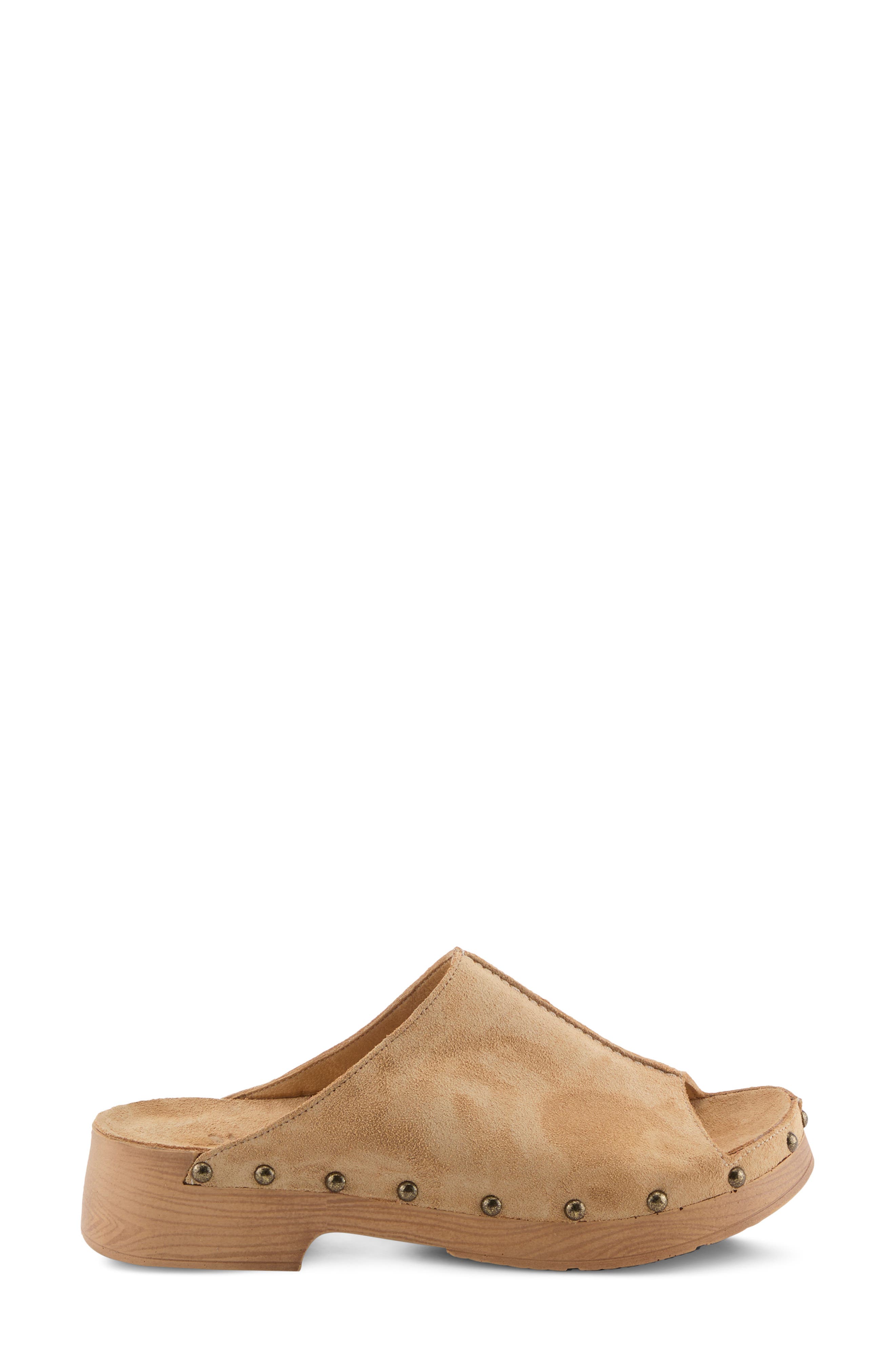 Emberlyn Slide Sandal, Alternate, color, BEIGE SUEDE