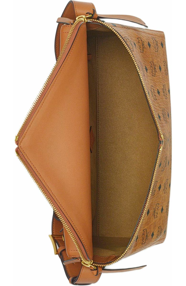 MCM Diamant 3D Shoulder Bag in Visetos Leather Mix, Alternate, color, Cognac