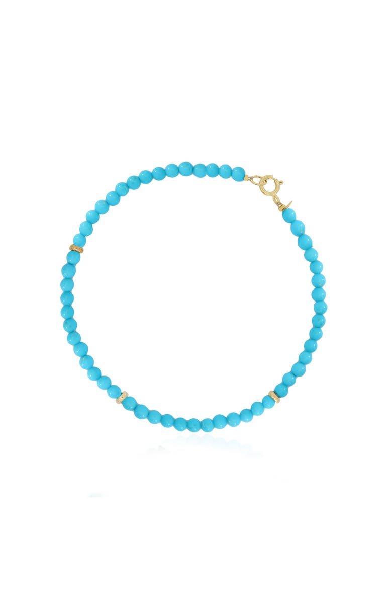 The Lovery Fine Jewelry Turquoise Round Bead Bracelet, Main, color, Turquoise