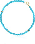 The Lovery Fine Jewelry Turquoise Round Bead Bracelet
