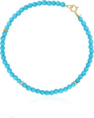 The Lovery Fine Jewelry Turquoise Round Bead Bracelet