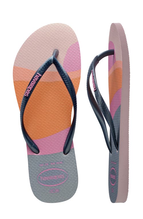 Shop Havaianas Slim Palette Flip Flop In Peony Rose