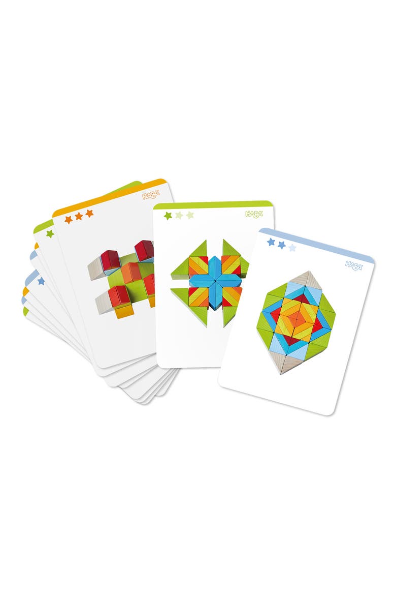 Mosaic 3D Wooden Arranging Game, Alternate, color, GREEN MULTI