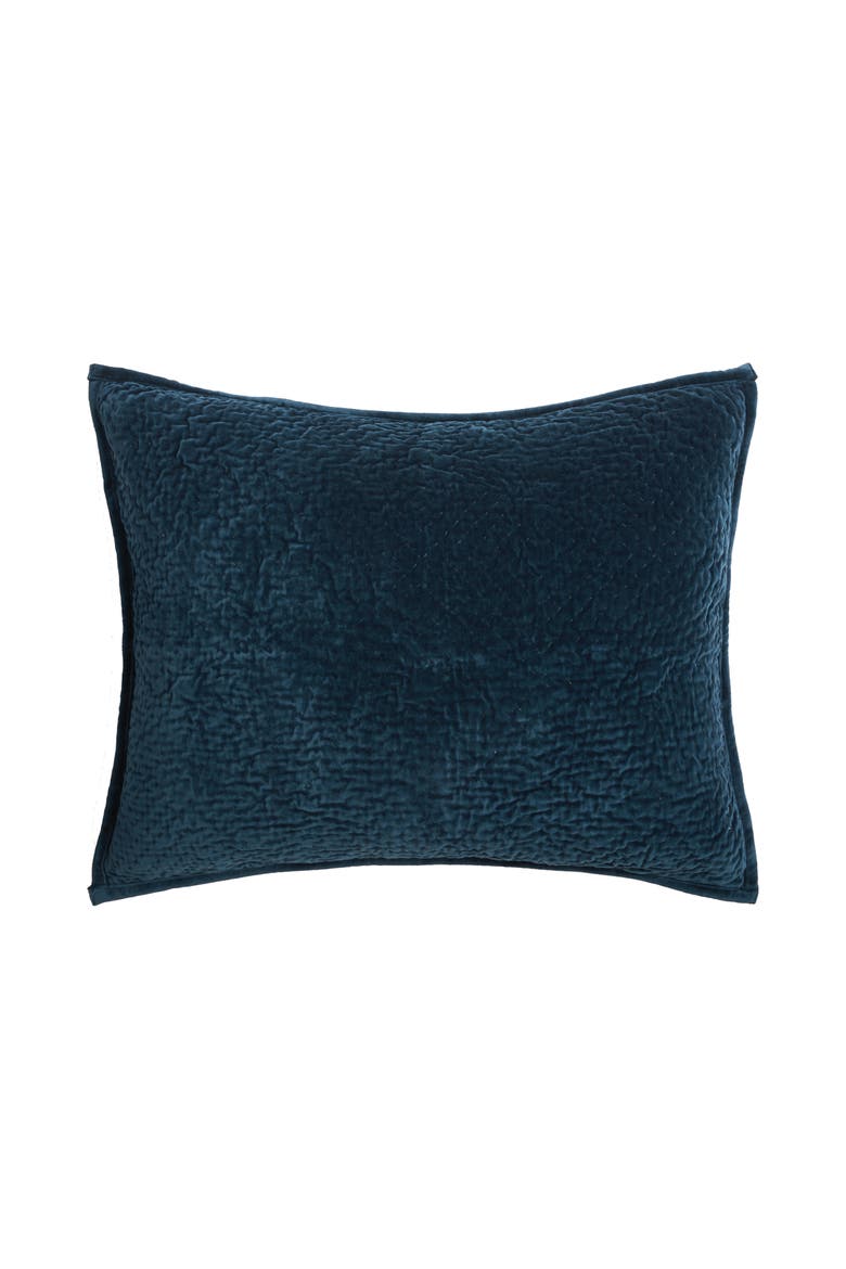 20" x 26" Vela Ink Cotton Standard Sham - Machine Washable, Main, color, Blue