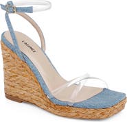 L'AGENCE Malone Espadrille Ankle Strap Platform Wedge Sandal
