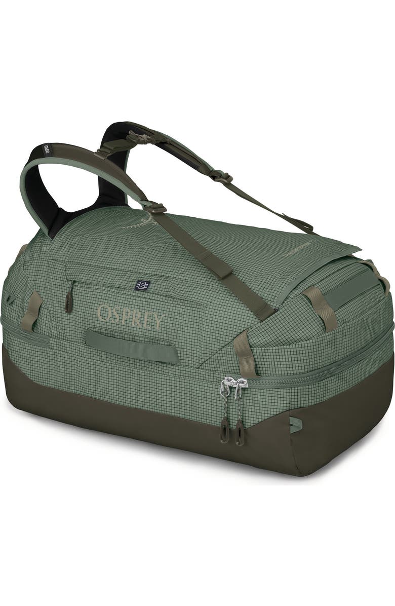 Osprey Transporter 70-Liter Squffel Duffle Luggage, Alternate, color, Pine Leaf Green