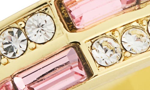 Covet Art Deco Crystal Band Ring In Light Rose