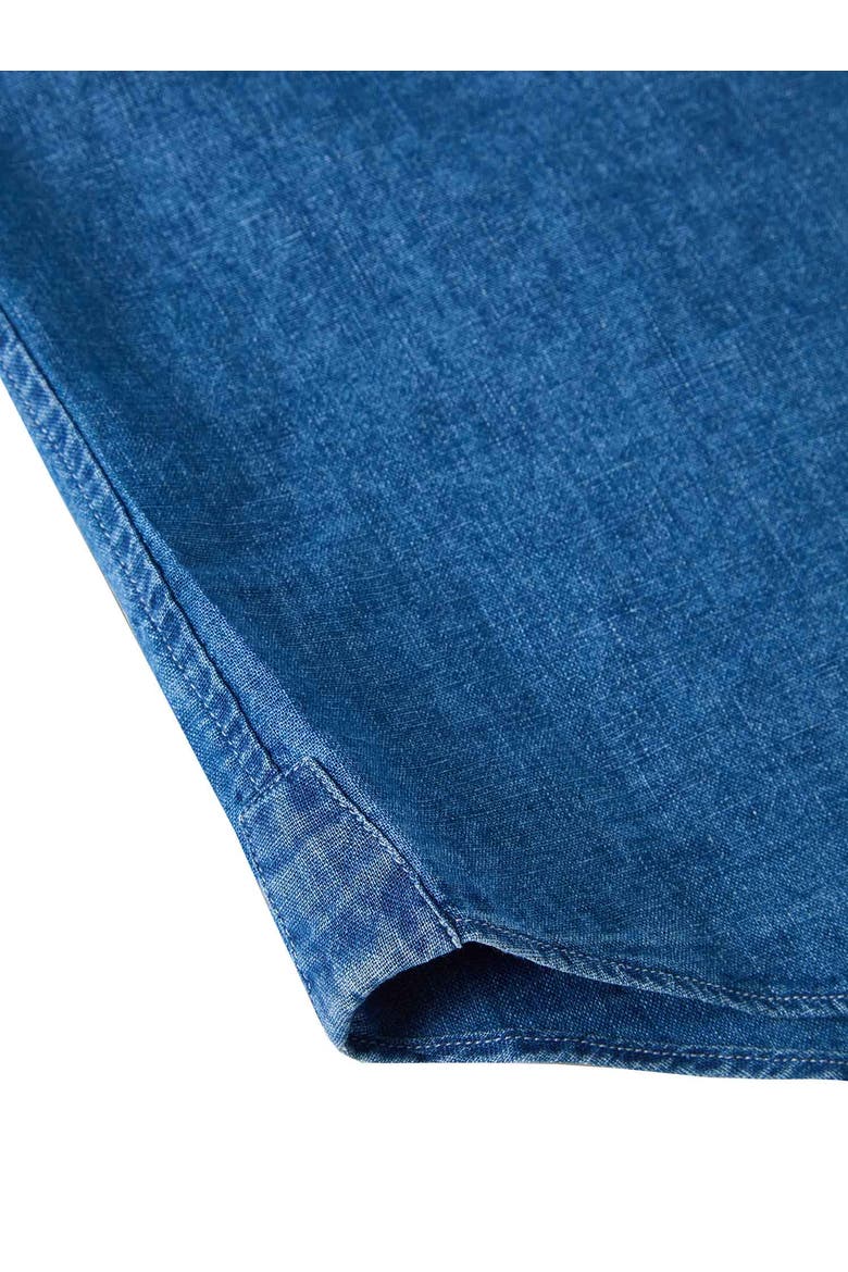 Morgan Linen-Cotton Shirt, Alternate, color, Light Denim Bleached Wash