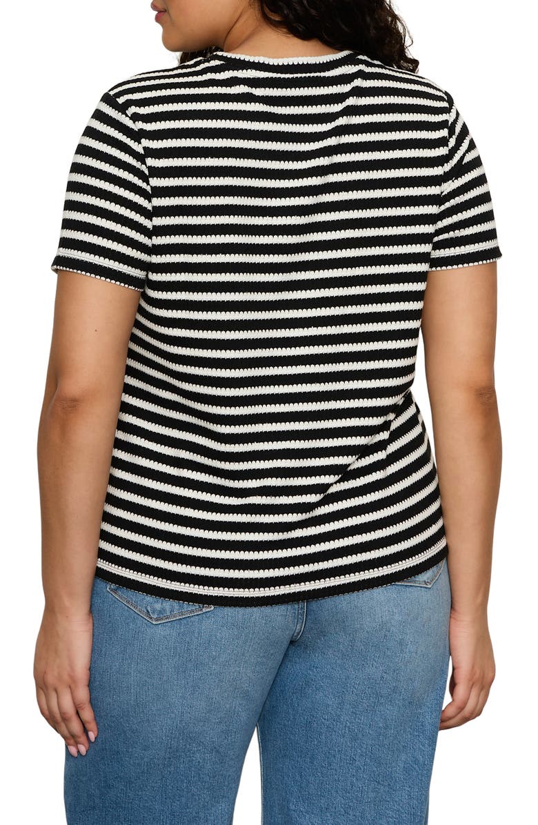 Sanctuary Perfect Stripe Relaxed Fit T-Shirt, Alternate, color, White/ Black Stripe