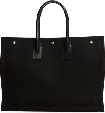 Saint Laurent Noe Rive Gauche Logo Canvas Tote Nordstrom