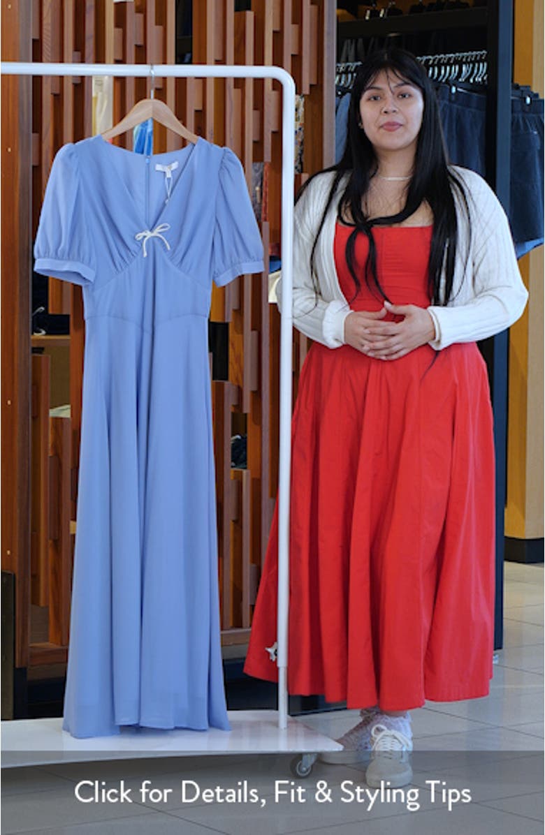 Juliana Short Sleeve A-Line Midi Dress, sales video thumbnail