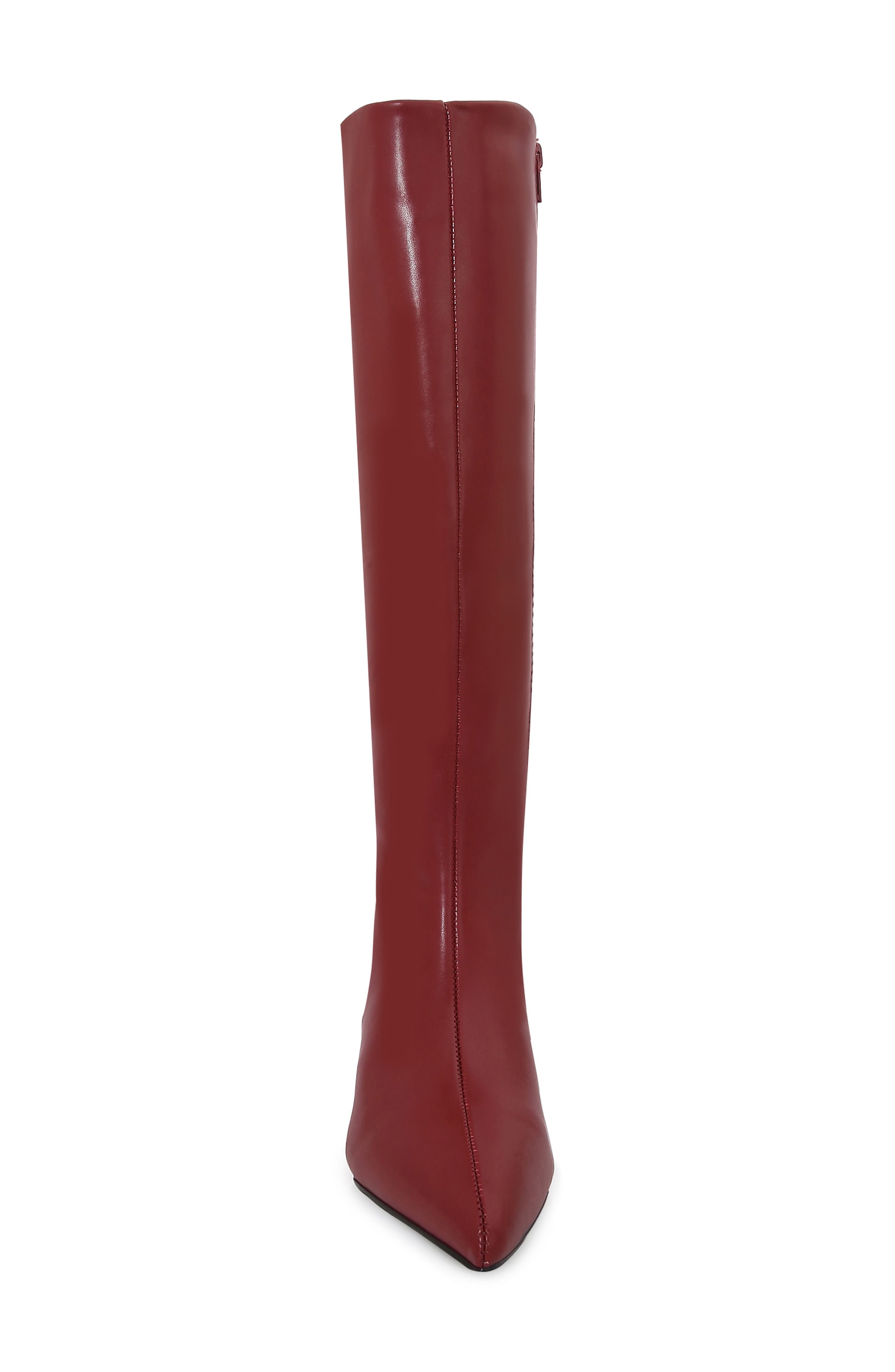 BERNESS Samara Kitten Heel Knee High Boot, Alternate, color, Burgundy