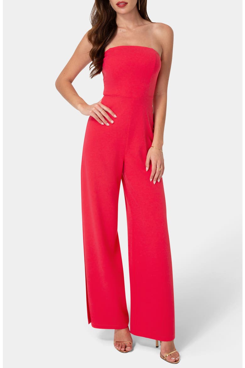 Strapless A-Line Jumpsuit, Main, color, FUCHSIA