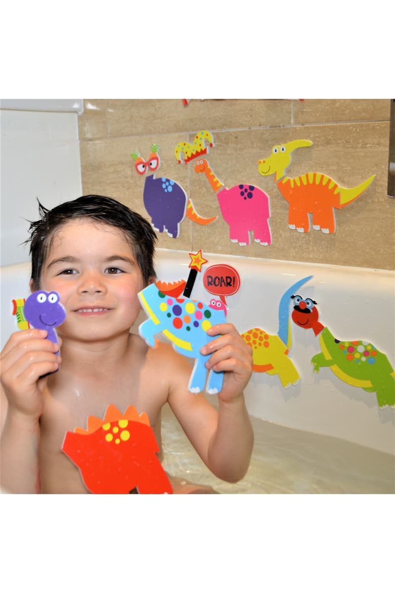 Weird & Wonderful Dinosaurs Bath Time Stickers, Alternate, color, Multicolored