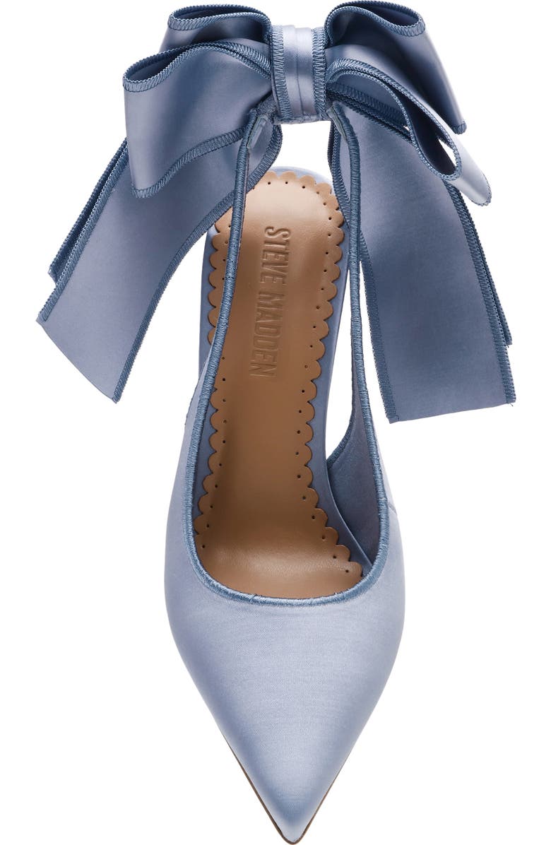 Steve Madden Teacup Slingback Pointed Toe Pump, Alternate, color, Blue Satin