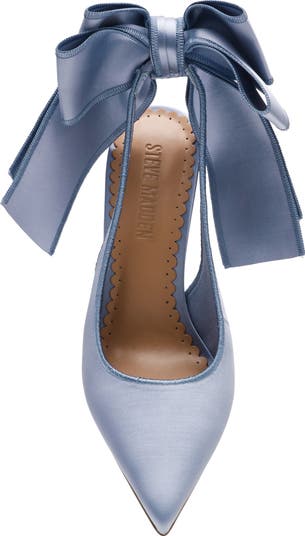 【Steve Madden】Teacup 海外限定 TEACUP Black Satin Women's Pointed-Toe Slingback Heel