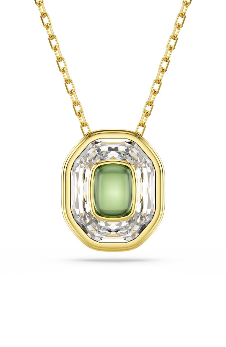 Swarovski Chroma Octagonal Cut Pendant, Main, color, Green
