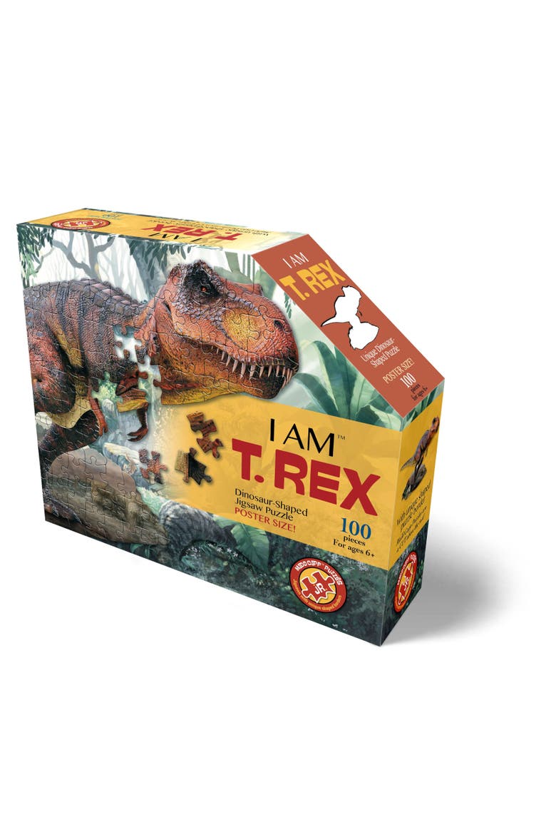 T. Rex 100 Piece Jigsaw Puzzle, Main, color, Multicolored