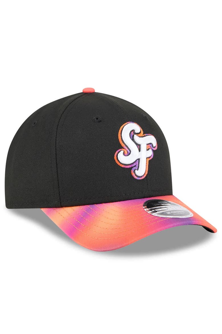 Men's New Era  Black/Orange San Francisco Giants 2025 City Connect 9FORTY M-Crown Adjustable Hat, Alternate, color, Black