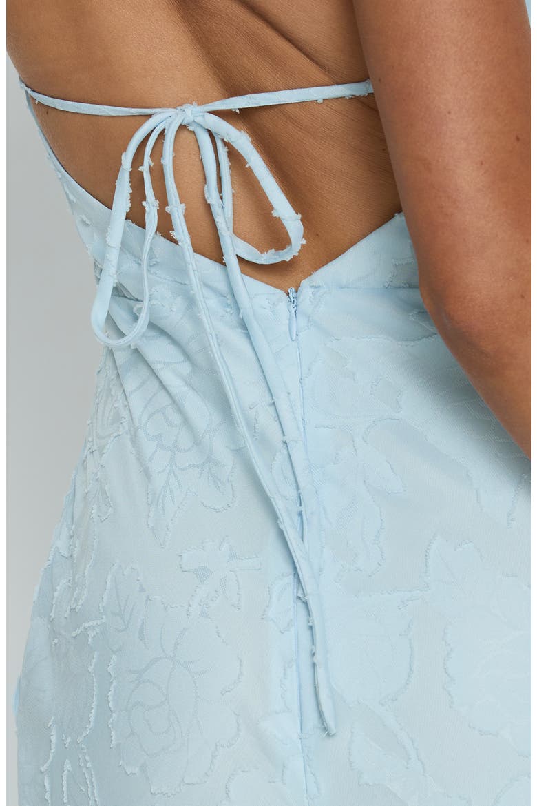 Invisible String Cowl Plunge Maxi Dress, Alternate, color, LIGHT BLUE