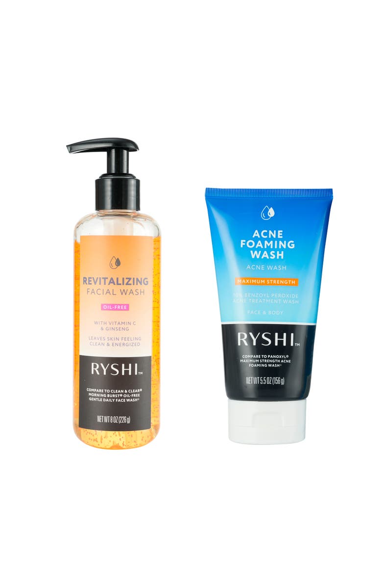 PURSONIC Clear & Radiant Skin Bundle Acne Foaming Wash + Revitalizing Facial Wash, Main, color, Multicolor
