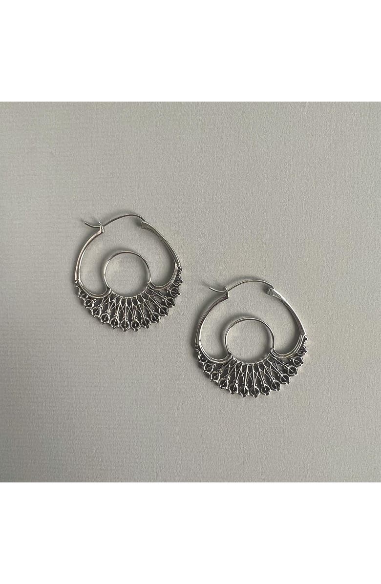 Astor & Orion Iris Hoops, Alternate, color, Silver