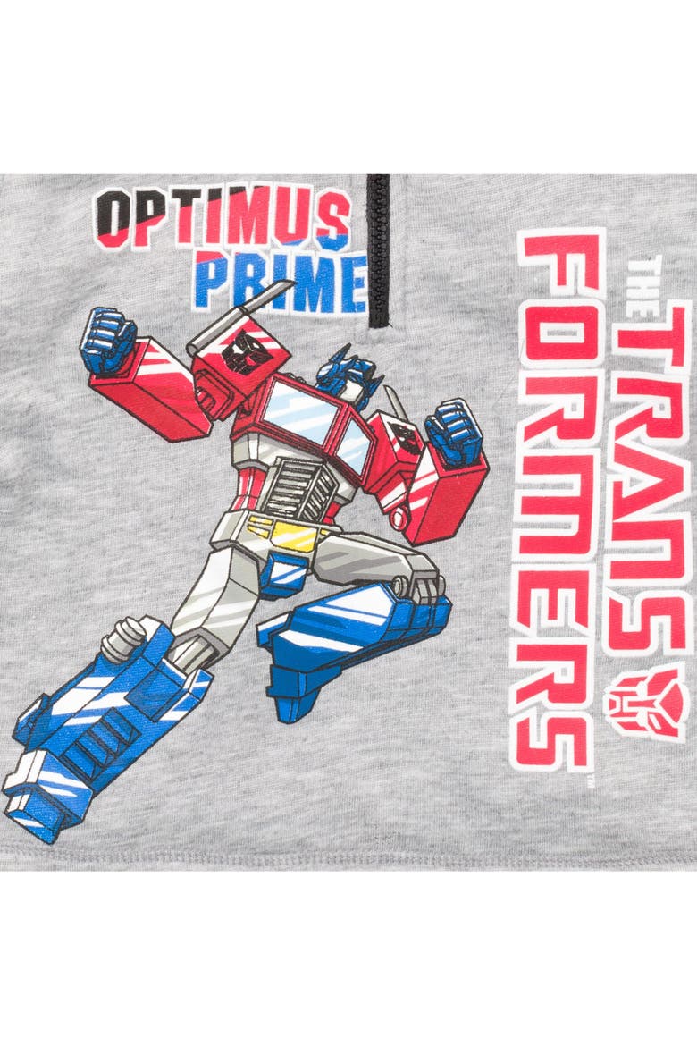 Fleece Hooded Sweatshirt, Alternate, color, Optimus Prime Grey