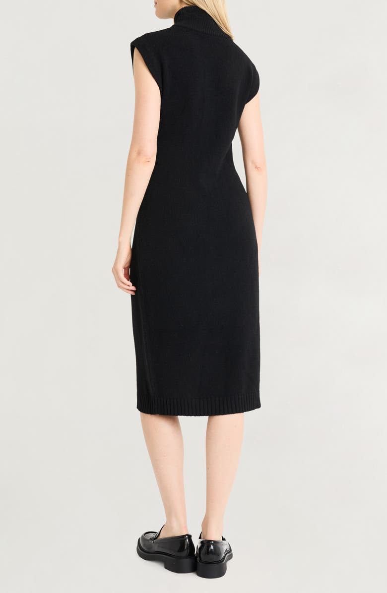 Cap Sleeve Turtleneck Sweater Dress