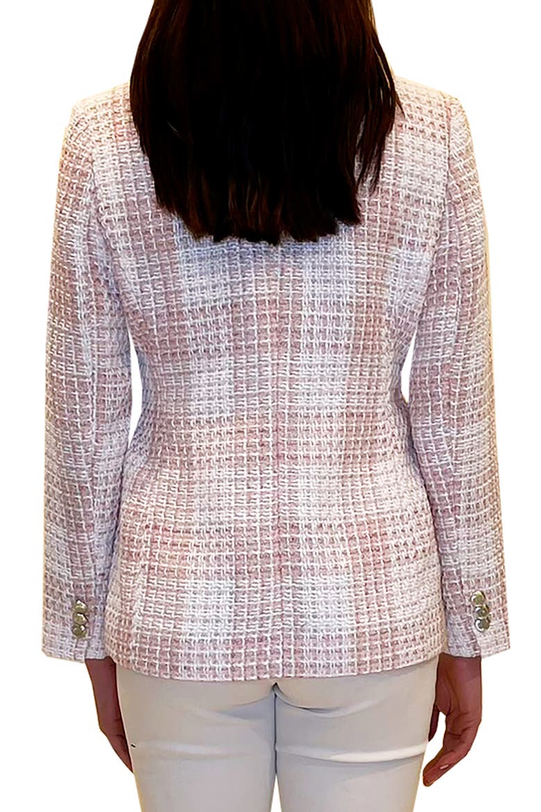 Tweed Plaid Jacket, Alternate, color, PINK/ WHITE CHECK