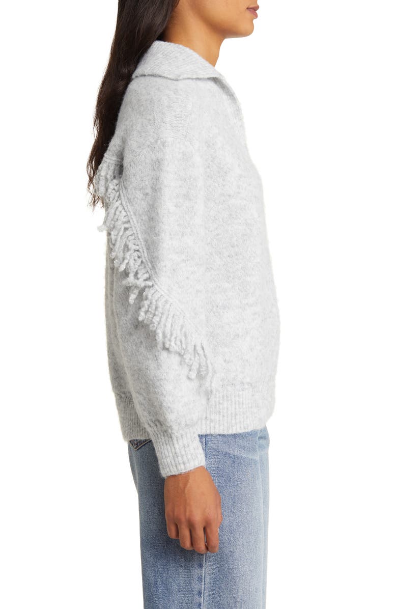 Wit & Wisdom Fringe Blouson Sleeve Sweater, Alternate, color, 