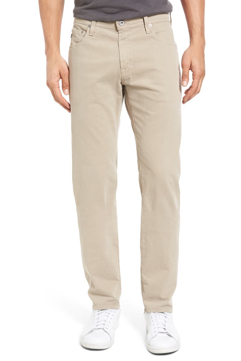 Tellis Sueded Stretch Sateen Slim Leg Pants (Nordstrom Exclusive), Main, color, DESERT STONE