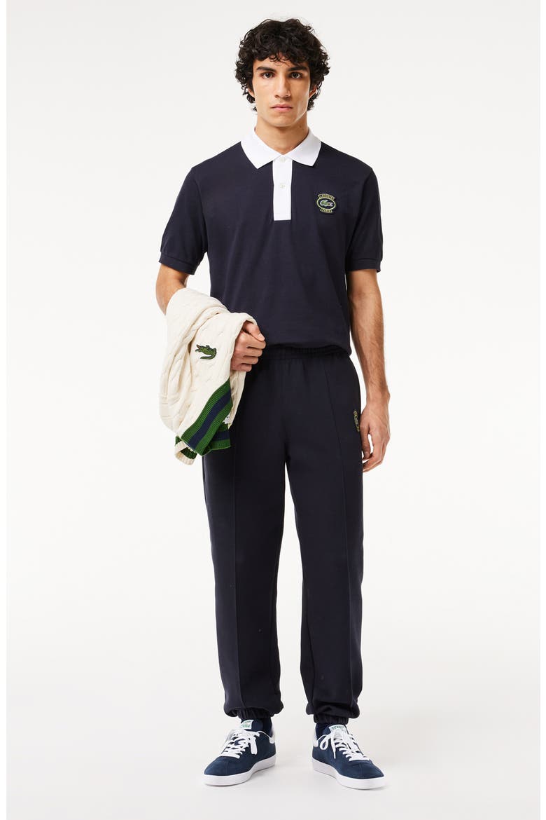 Classic Fit Logo Patch Piqué Polo, Alternate, color, EL5 ABIMES/ BLANC