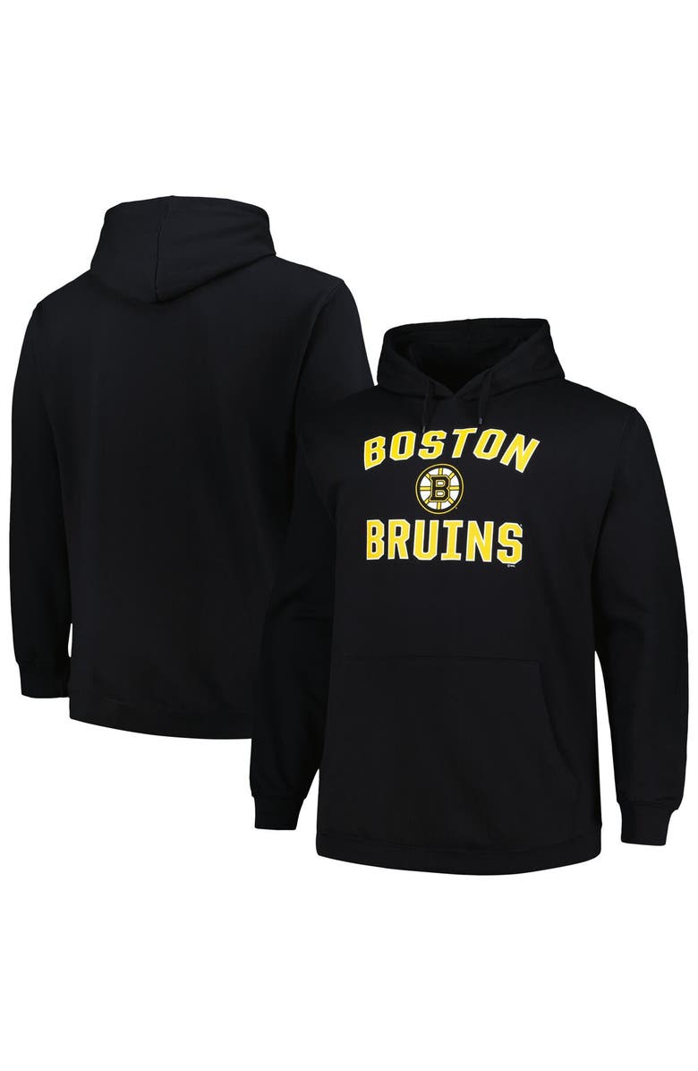 PROFILE Men's Profile Black Boston Bruins Big & Tall Arch Over Logo Pullover Hoodie, Alternate, color, Black