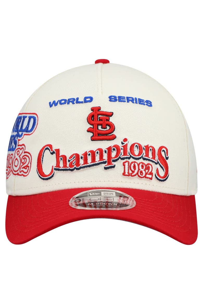 Men's New Era  Cream/Red St. Louis Cardinals World Series 9FORTY M-Crown Adjustable Hat, Alternate, color, Cream