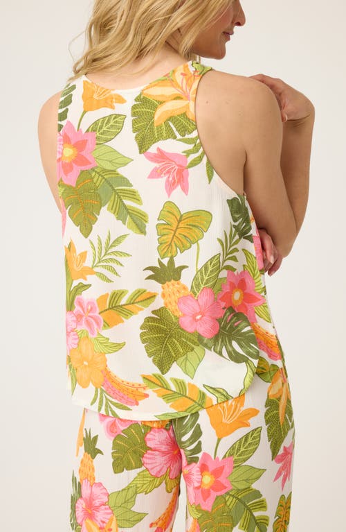 Shop Pj Salvage Copacabana Print Gauze Sleep Tank