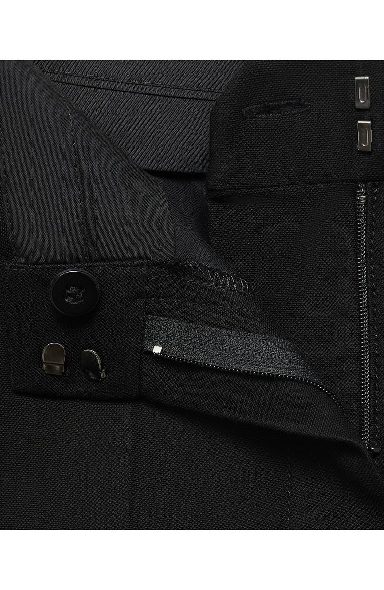 MANGO Pleated Straight Leg Pants, Alternate, color, Black