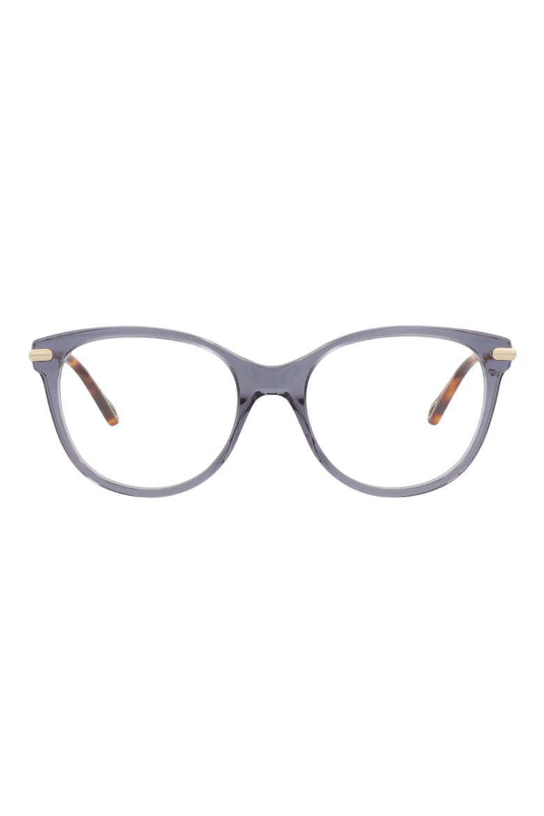 50mm Cat Eye Optical Glasses, Main, color, BLUE GOLD TRANSPARENT