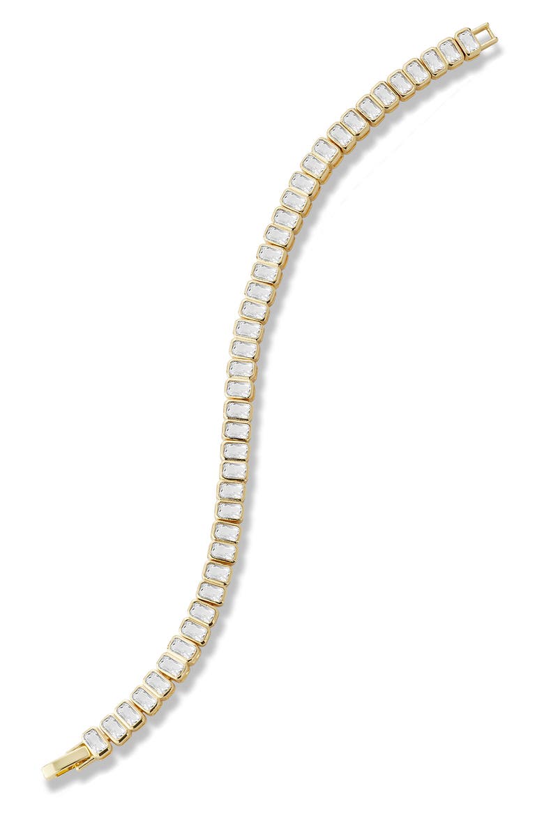 Cubic Zirconia Tennis Bracelet, Alternate, color, GOLD