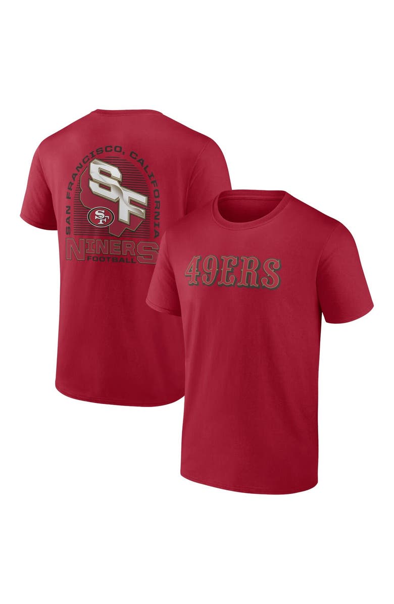 PROFILE Men's Profile  Scarlet San Francisco 49ers Big & Tall Two-Sided T-Shirt, Alternate, color, 