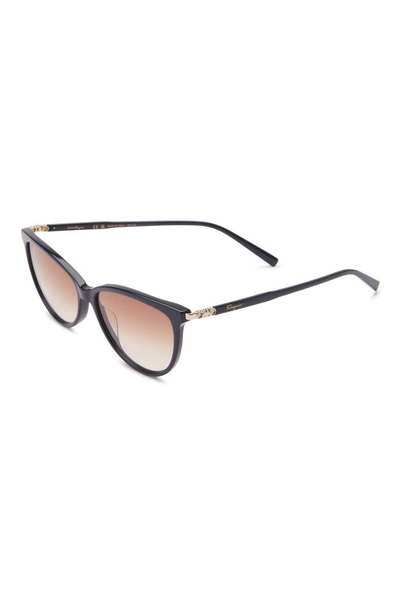 55mm Cat Eye Sunglasses, Alternate, color, DARK BLUE