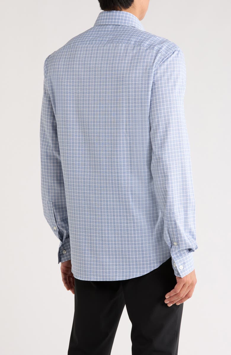 Michael Kors Check Print Slim Fit Performance Dress Shirt, Alternate, color, Winter