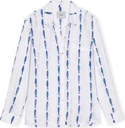 Rails Charli Print Linen Blend Button-Up Shirt