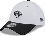 New Era Men's New Era White/Black Jacksonville Jaguars 2025 NFL Training Camp 39THIRTY Flex Hat