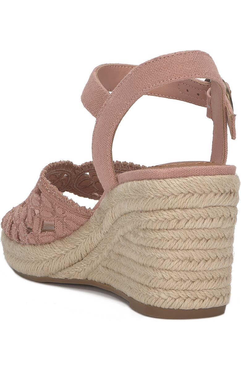 Lucky Brand Coyna Espadrille Ankle Strap Platform Wedge Sandal, Alternate, color, Bellini Linen