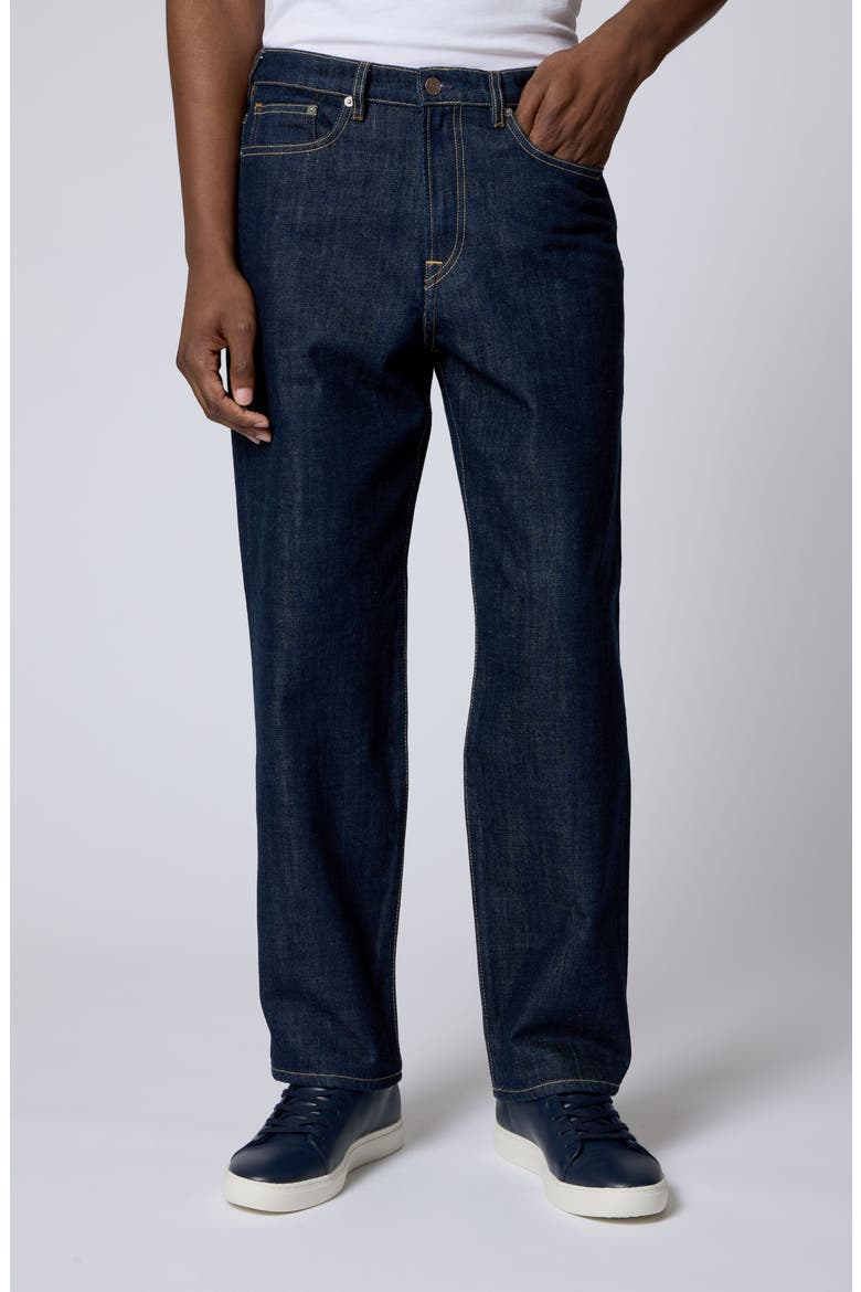 Organic Cotton Relaxed Fit Jeans, Main, color, RINSE WASH