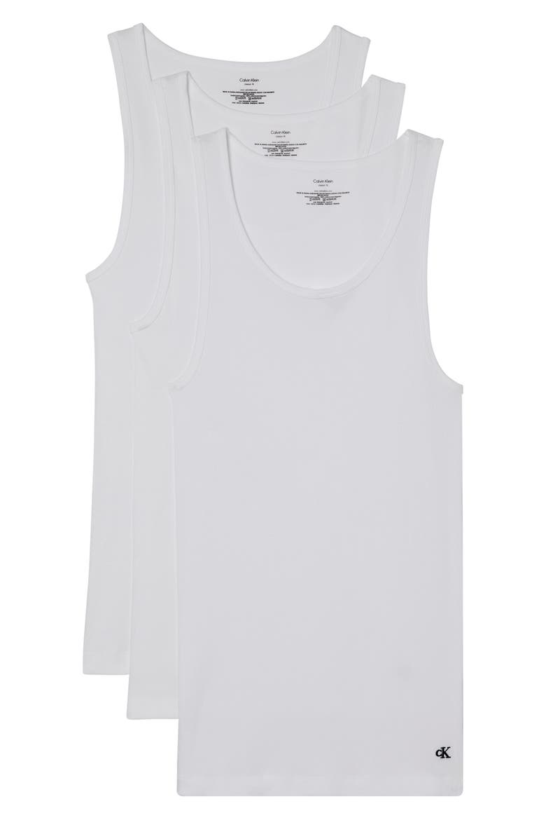 3-Pack Classic Cotton Tanks, Main, color, WHITE/ WHITE