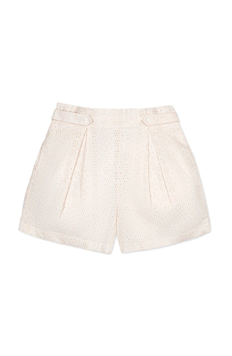 Hope & Henry Organic Eyelet Button Tab Short, Alternate, color, Natural Eyelet