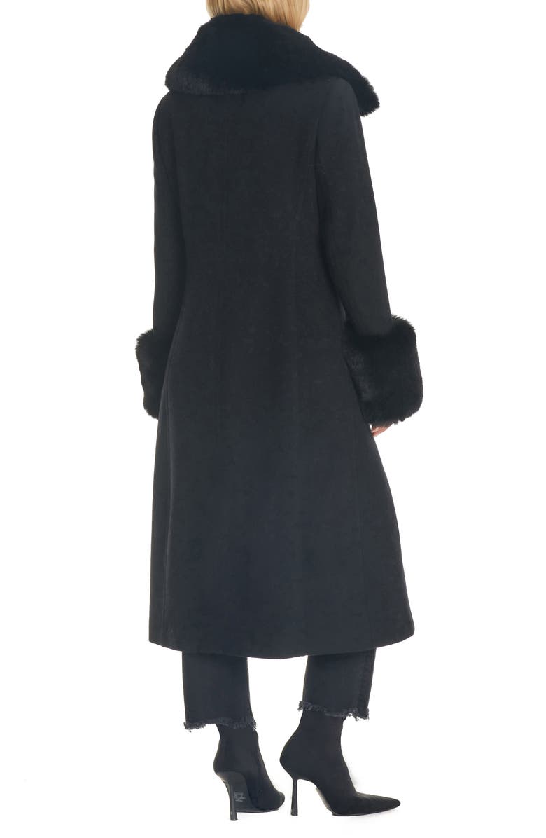 Vince Camuto Wool Blend Coat with Removable Faux Fur Collar and Cuffs, Alternate, color,